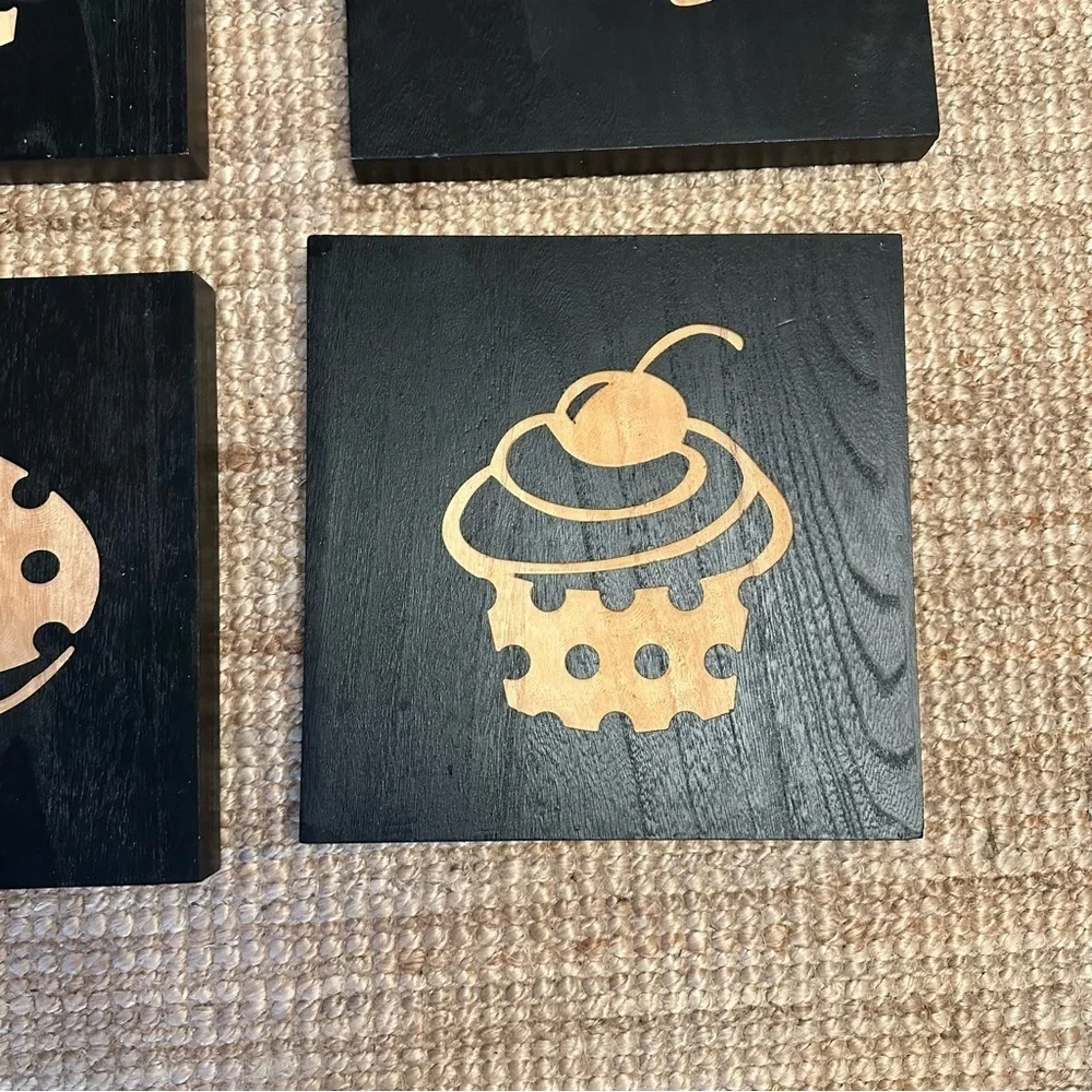 4 wall art wooden pictures - Picture 2 of 8